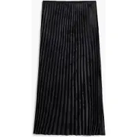 Desigual , Saia midi plissada, Preto, XS