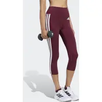 Adidas Calças de desporto 'Optime Essentials' borgonha / branco