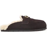 Armani Exchange para mulher. XW003096AF27450M6444 Tamancos de Couro com Forro de Lã marrom (36), Plano, Nenhum, Casual