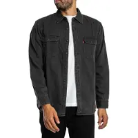 Levi's para homem. 19573-0216 Camisa Jackson Worker preta (M), Preto, Casual, Algodão, Manga comprida