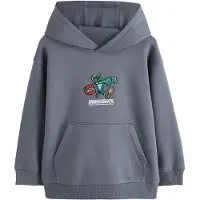 Next Sweatshirt 'Minecraft' cinzento escuro / verde / vermelho / branco