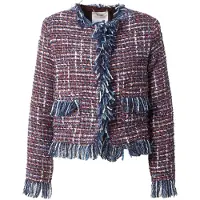 Rich & royal Casaco de malha azul / laranja / vermelho vinho / branco