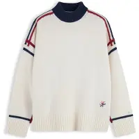 Tommy Hilfiger Pullover bege claro / navy / vermelho escuro