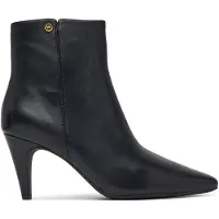 Michael Kors para mulher. 40F6DNME5L Botins de pele Daniela Heeled preto (7.0), Couro, 5 a 8cm, Nenhum, Casual