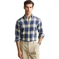 Gant para homem. 3263035 Camisa Windblown azul (L), Casual, Algodão, Manga comprida