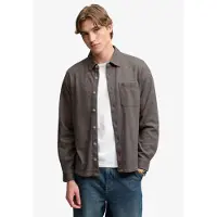 Superdry para homem. M4011187A Camisa Twill Tweed taupe (XL), Casual, Lã, Clássico, Manga comprida
