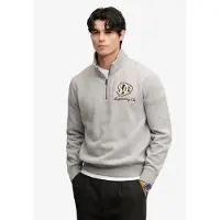 Superdry para homem. M2014584A Sweatshirt com meio fecho Vintage Athletic Half cinzento (XL), Casual, Cinza, Algodão