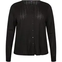 Zizzi Casaco de malha 'POINTY' preto