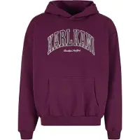 Karl kani Sweatshirt 'College' castanho escuro / ameixa / branco