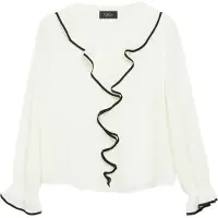 s.Oliver Black Label Blusa creme / preto