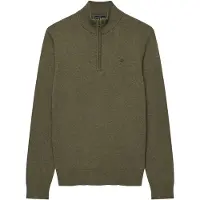 Superdry para homem. M6110783A Suéter com meio zíper Wool Blend verde (L), Casual, Lã