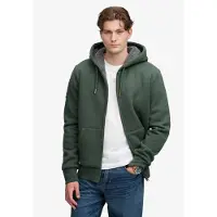 Superdry para homem. M2014583A Moletom com capuz e zíper Borg Lined verde (XL), Casual, Algodão