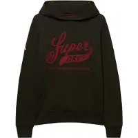 Superdry para homem. M2014566A Moletom com capuz Vintage Script preto (XL), Casual, Algodão