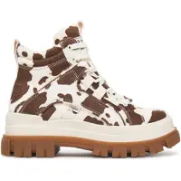 Buffalo Botim com fivela 'Aspha' castanho escuro / branco