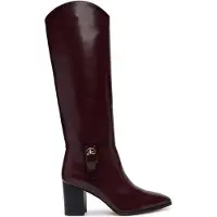 Ralph Lauren para mulher. 802P12879003 Botas de pele Raelynn preto (39), Couro, 5 a 8cm, Nenhum, Casual, Grená