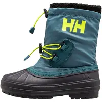 Helly Hansen unisex para criança. 11646 Botas Varanger Insulated verde (25), Plano, Cordão, Casual, Ao ar livre, Poliéster reciclado, moda i
