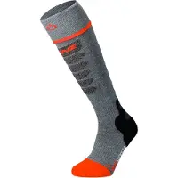Lenz - Meias aquecidas - Heat Sock 5.1 Toe Cap Slim Fit Grey/Red para Unissexo - Tamanho 39-41 - Cinzento