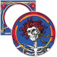 NMR Distribution Puzzle Grateful Dead: Skull &amp; Roses 450 Piece Picture Disc Jigsaw