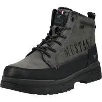 Mustang Botas com atacadores 'Peppin' cinzento escuro / preto