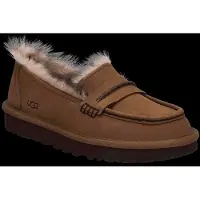 Ugg para mulher. 1183310 Mocassins de Couro Ellis Nubuck Loafer castanho (36), Marrom, Plano, Nenhum, Casual