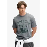 Superdry para homem. M1012433A Camiseta Essential cinza (L), Casual, Algodão, Manga curta