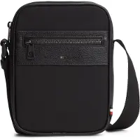 Tommy Hilfiger Mala de ombro 'Logo Mixed Texture' preto