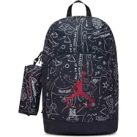 Jordan Mochila 'JAN AIR RAID' cinzento claro / vermelho fogo / preto