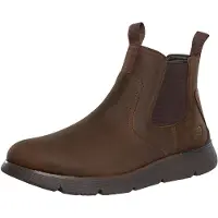 SKECHERS para homem. 205227 Botins Augustino Paulo em pele castanha (42), Couro, Marrom, Plano, Nenhum, Casual