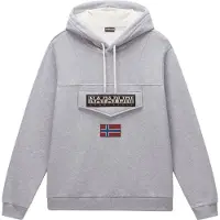 Napapijri Sweatshirt 'Burgee Wint 4' acinzentado / laranja / vermelho / preto