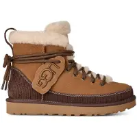 Ugg para mulher. 1180418 Botins de Pele Classic Heritage Lace-Up castanho (38), Couro, Marrom, Plano, Cordão, Casual