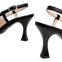 Nero Giardini Sapatos abertos atrás 'Pandora' preto