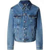 Pepe Jeans para mulher. PL40244774S5 Jaqueta Crescent Trucker azul (XS), Casual, Algodão, Denim