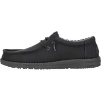 HeyDude para homem. HD41894 Sapatos Wally Classic preto (41), Plano, Cordão, Casual