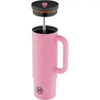 24Bottles Caneca Térmica Straw Cup Flamingo 800ml 800 Ml