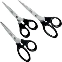 Leitz Pack de tesouras 165/185/200 mm | Pretas 3 unidades