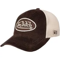 Von Dutch Boné 'Gorra marron corduroy trucker cap' castanho