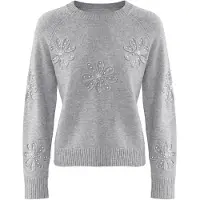 Imily Bela Pullover cinzento claro / branco