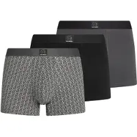 Karl Lagerfeld Boxers cinzento escuro / preto / branco