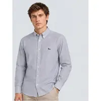 HARMONT & BLAINE para homem. CRR074013435B Camisa de Micro Listras azul (M), Algodão, Clássico, Manga comprida