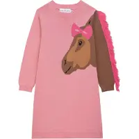 DANAMADE Vestido 'Hanni' caramelo / castanho claro / rosa / rosa claro