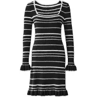Imily Bela Vestido de malha preto