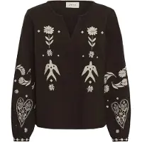 Cream Blusa 'Patulie' aqua / mocha / branco