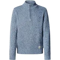 Pepe Jeans para homem. PM7000091 Camisola Duncan Half Zip azul (S), Casual, Algodão, Manga comprida