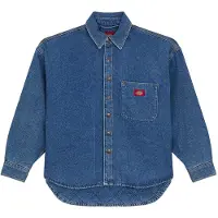 Dickies casacos de ganga MINA DENIM SHACKET W mulheres - Azul - EU M