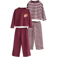 Next Pijama laranja escuro / borgonha / branco
