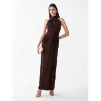 BWLDR Vestido 'Cherise' castanho escuro