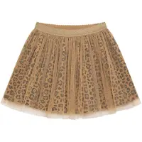 DANAMADE Saia 'Mille' camelo / preto