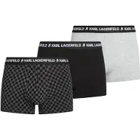 Karl Lagerfeld Boxers cinzento escuro / acinzentado / preto / branco
