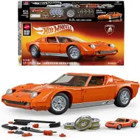 Hot Wheels Jogo De Construção Brick Shop Hot Wheels Premium Series 1:12 Lamborghini Miura 1523 Peças
