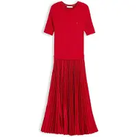 Tommy Hilfiger Vestido de malha vermelho / branco